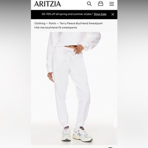 TNA aritzia terry cloth sweatpants